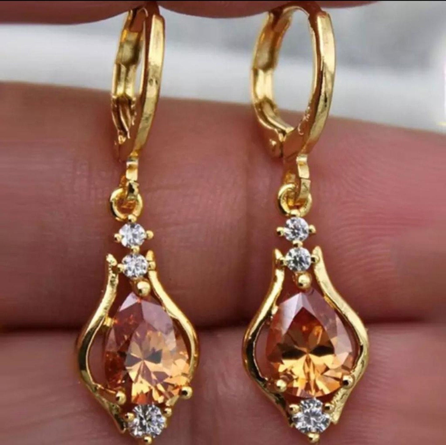 Kate - Boucles d'oreilles cœur arc-en-ciel