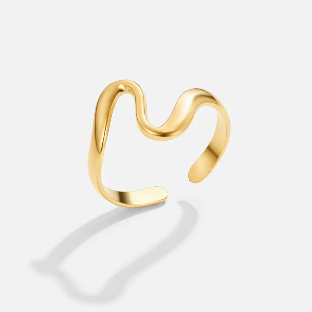 Valerie – Bague Vague en Or Élégante