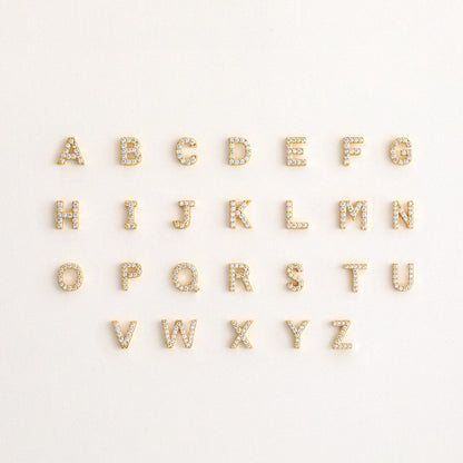 Boucles d'oreilles lettres en diamant - Boucles d'oreilles Huggie délicates