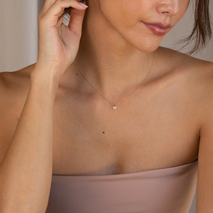 Mandy – Collier Papillon Pavé