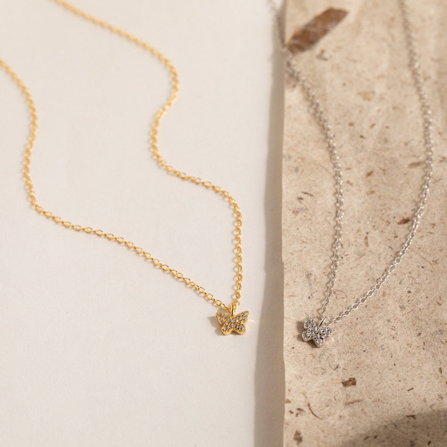 Mandy – Collier Papillon Pavé