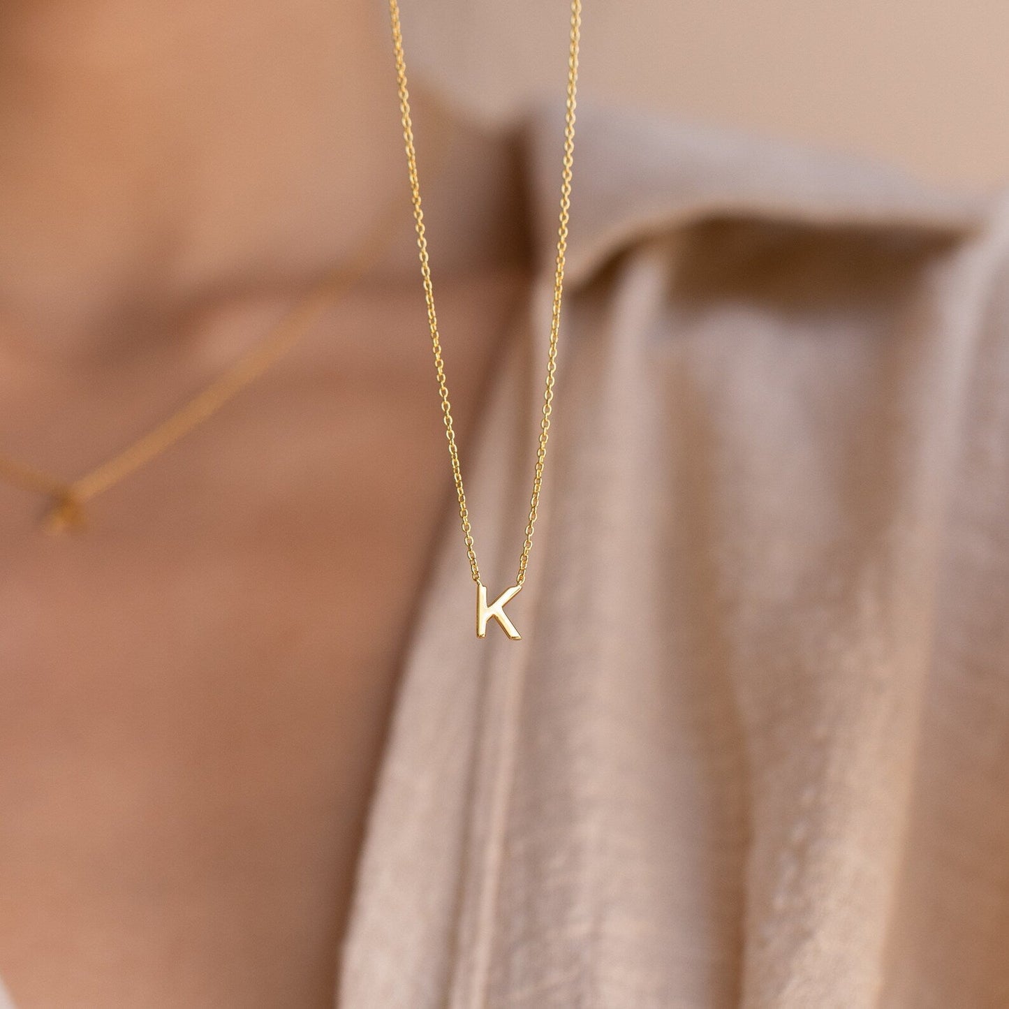 Jasmine – Collier Dainty avec Initiale Personnalisée