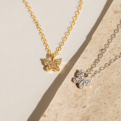 Mandy – Collier Papillon Pavé