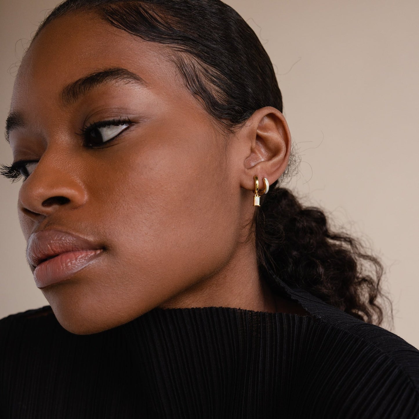 Elise – Boucles d'Oreilles Vintage en Acier Inoxydable