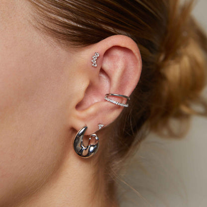 Riley – Manchette d'Oreille en Argent