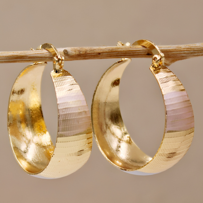 Lena – Boucles d’Oreilles Dorées Élégance Luxe