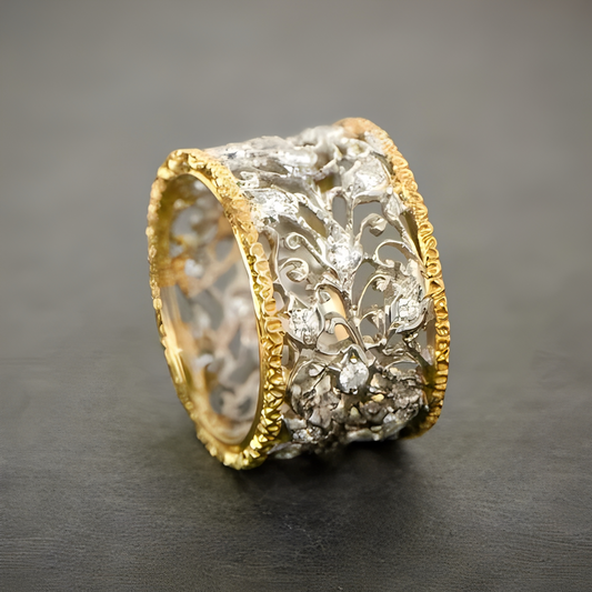 Yona – Bague Vintage Lierre en Zircon