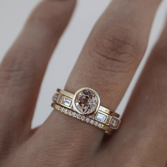 Gwen – Ensemble de Bagues en Or Serties de Cristal