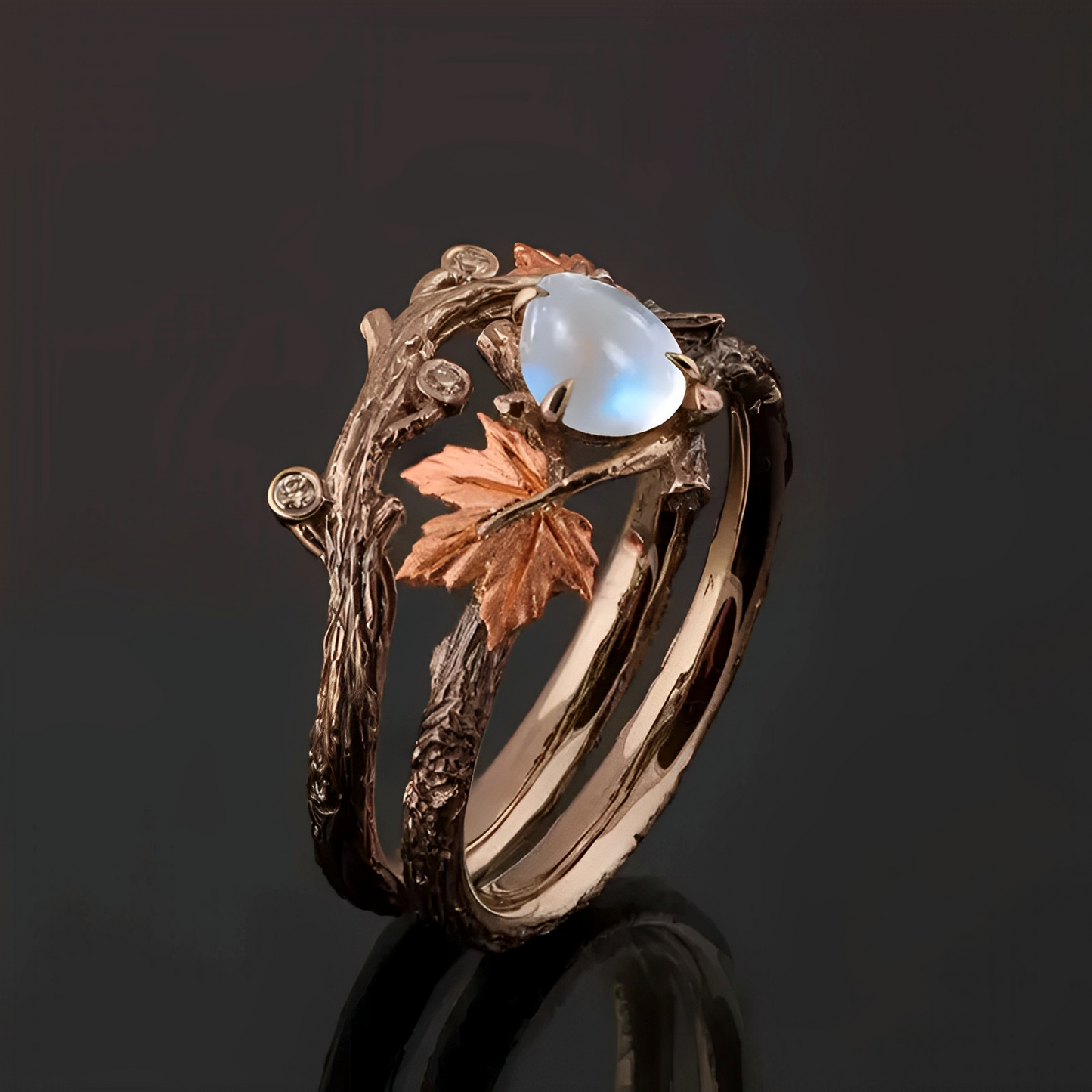 Celestia – Bague Pierre de Lune au Charme Naturel