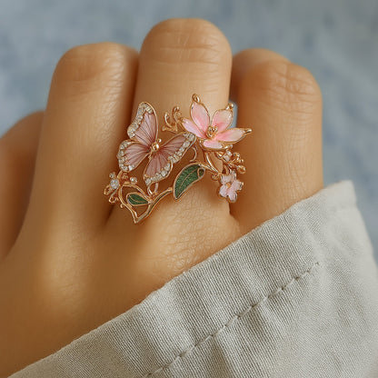 Meliora – Bague Papillon Étincelante en Zircon