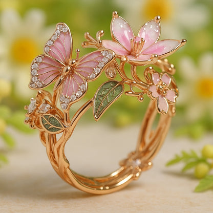 Meliora – Bague Papillon Étincelante en Zircon