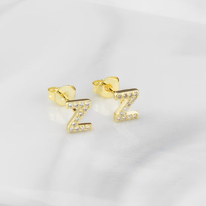 Aiah – Boucles d'Oreilles Lettre de l'Alphabet Anglais