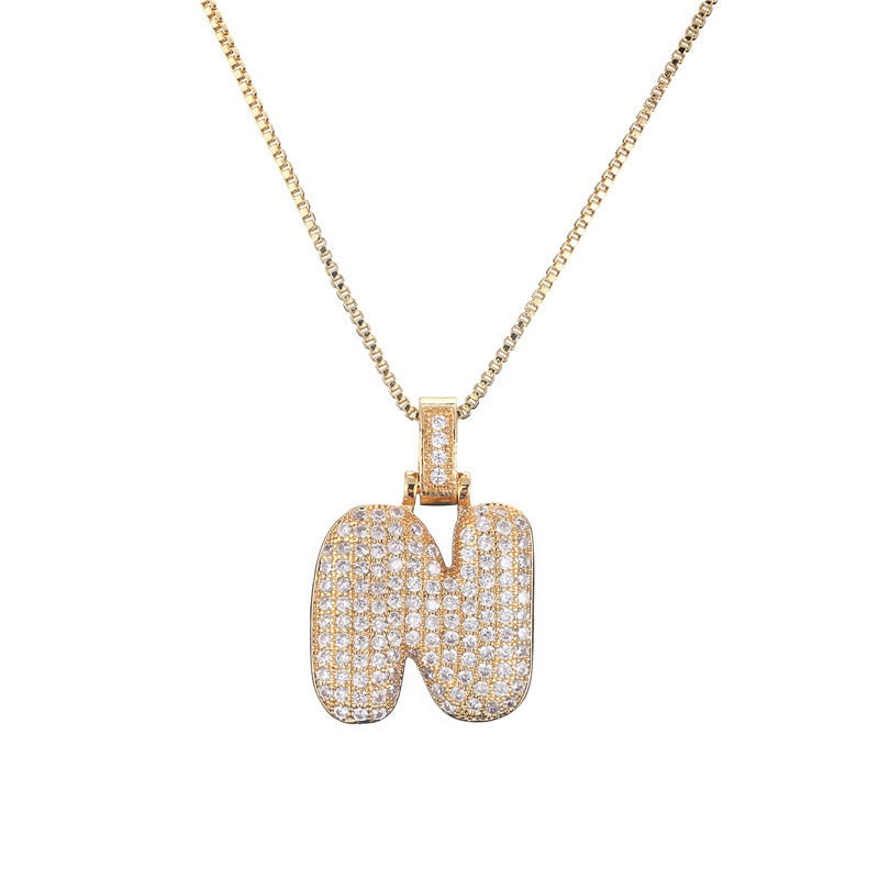 Zie – Collier Initiale Bulles Pavées