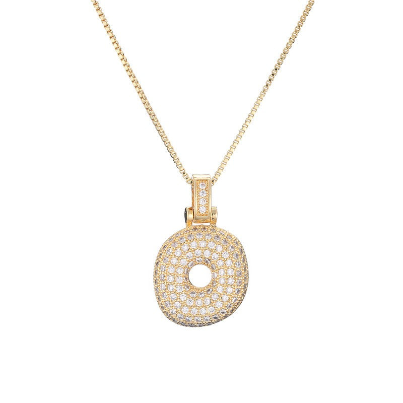 Zie – Collier Initiale Bulles Pavées