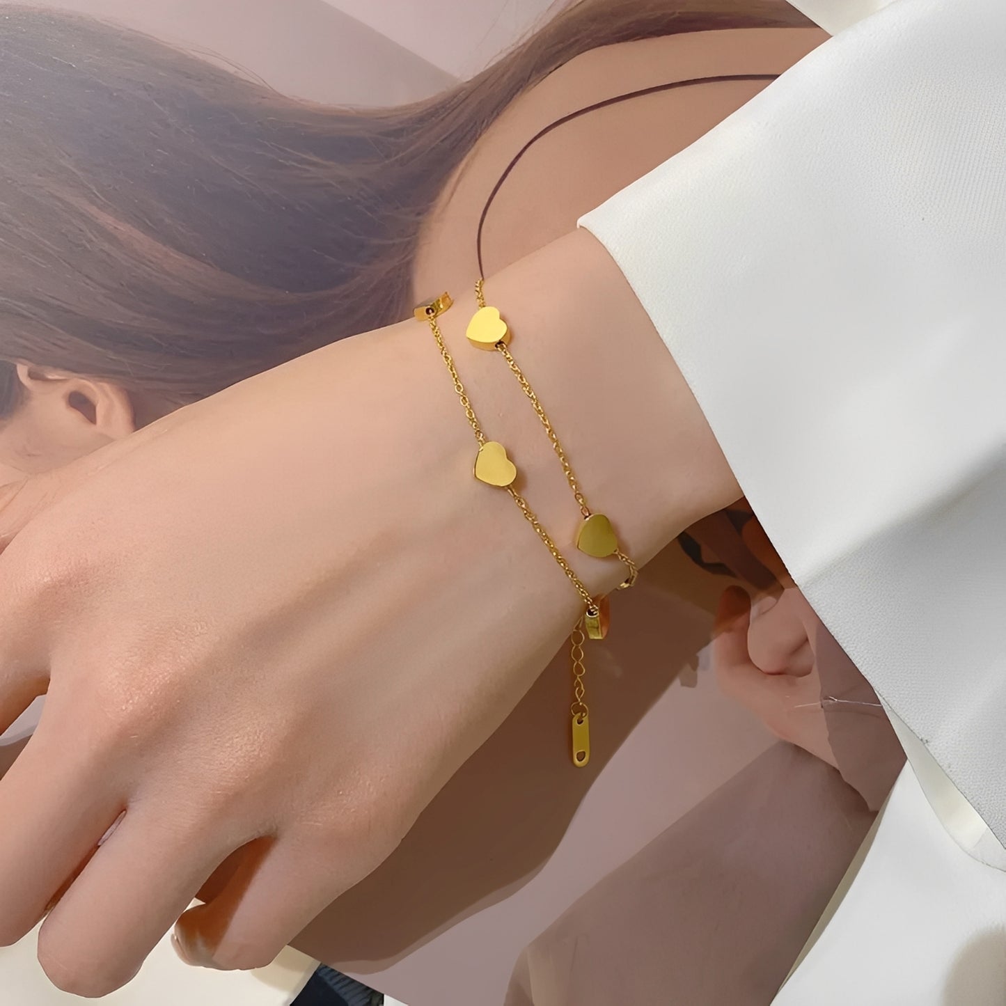 Taylor – Bracelet Double Rang en Acier