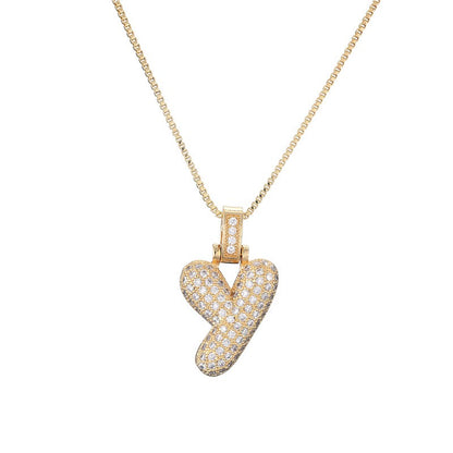 Zie – Collier Initiale Bulles Pavées