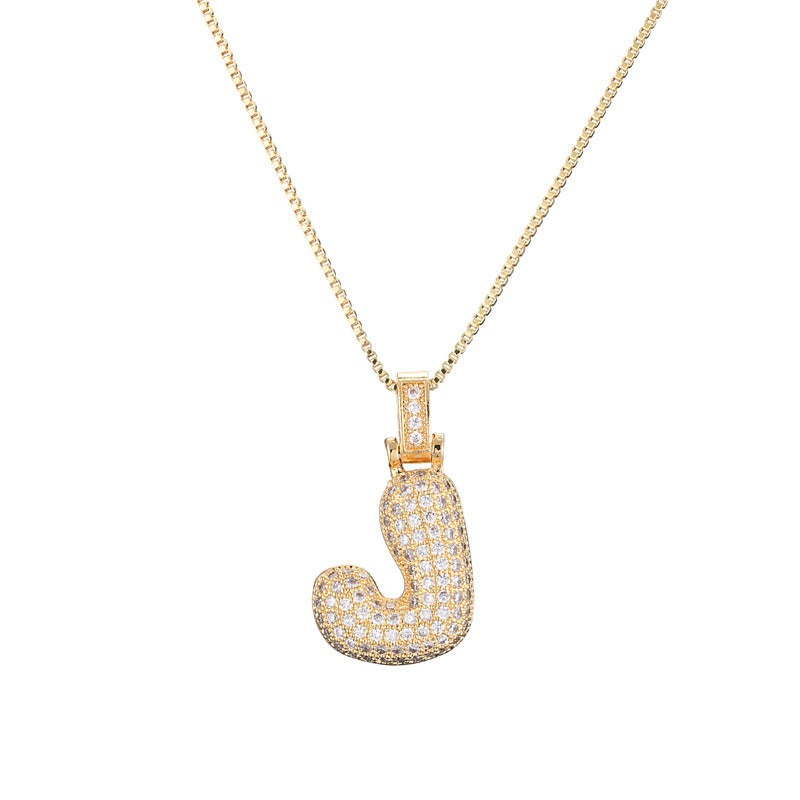 Zie – Collier Initiale Bulles Pavées