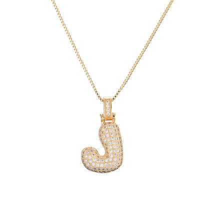Zie – Collier Initiale Bulles Pavées