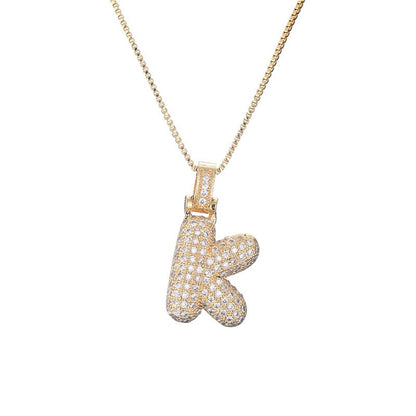 Zie – Collier Initiale Bulles Pavées