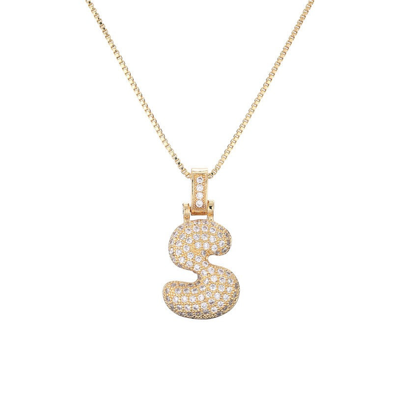 Zie – Collier Initiale Bulles Pavées