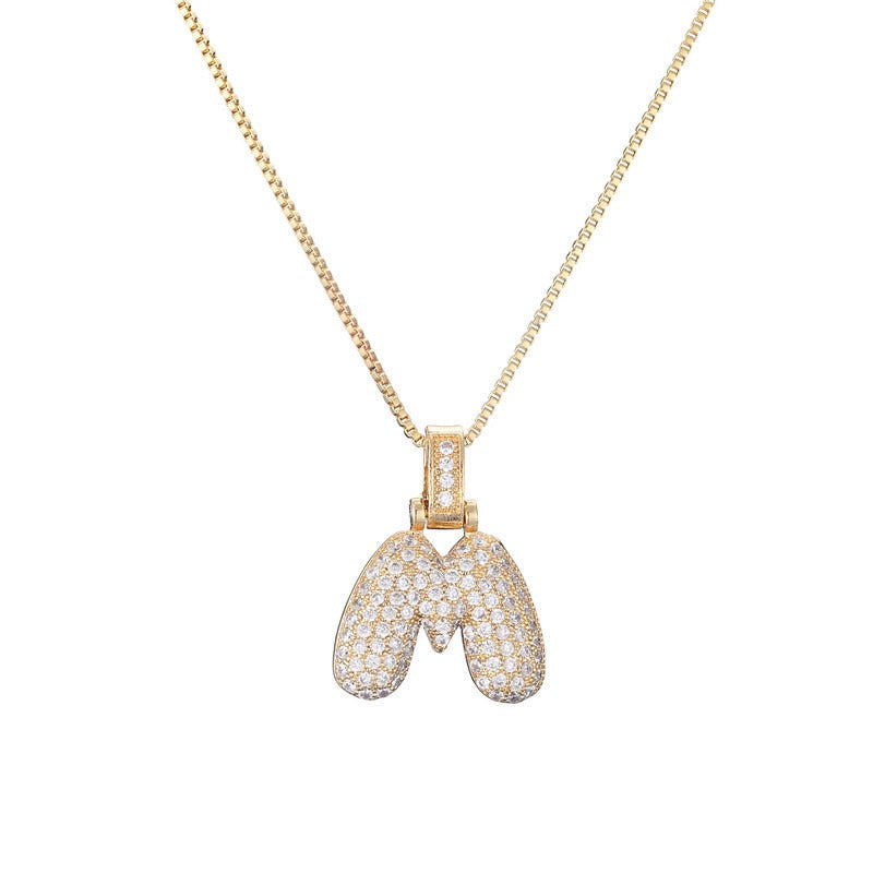 Zie – Collier Initiale Bulles Pavées