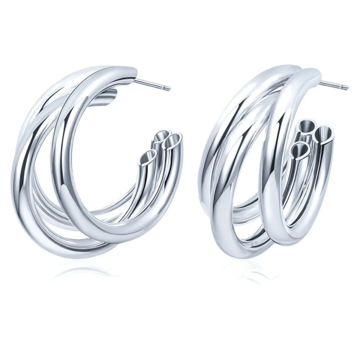 Yeng – Boucles d'Oreilles Créoles Entrelacées