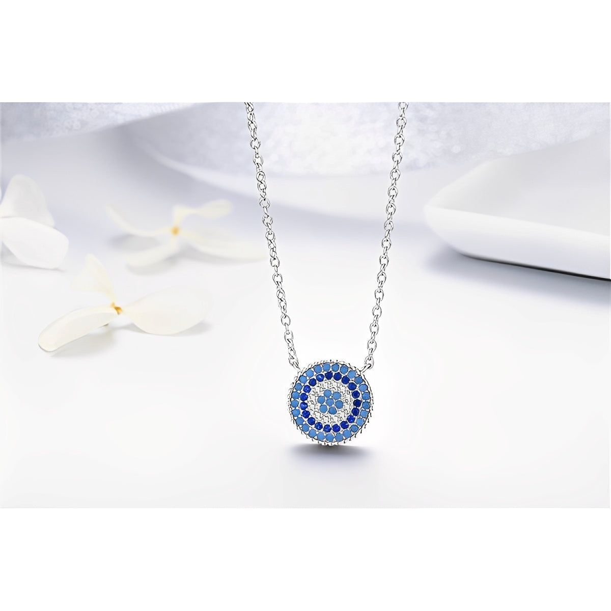 Ayaka – Collier en Argent et Pierre Bleue