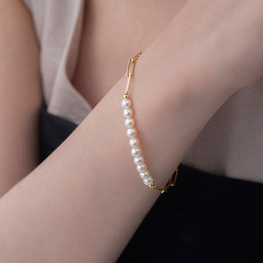 Alicia – Bracelet Chaîne à Maillons Doré