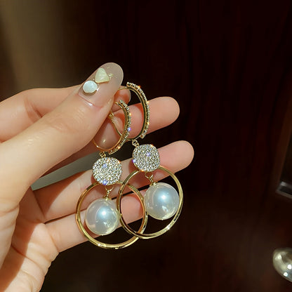 Seraphine – Boucles d’Oreilles Perles de Culture & Zircones Scintillantes