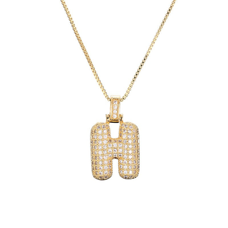 Zie – Collier Initiale Bulles Pavées