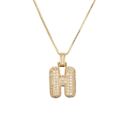 Zie – Collier Initiale Bulles Pavées