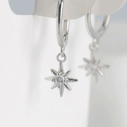 Cess – Boucles d'Oreilles Huggie Micro Pavé Étoile