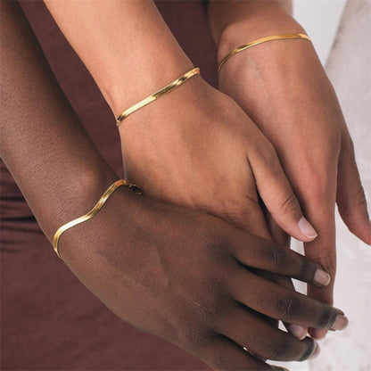 Kylie – Bracelet Plaqué Or en Acier Inoxydable