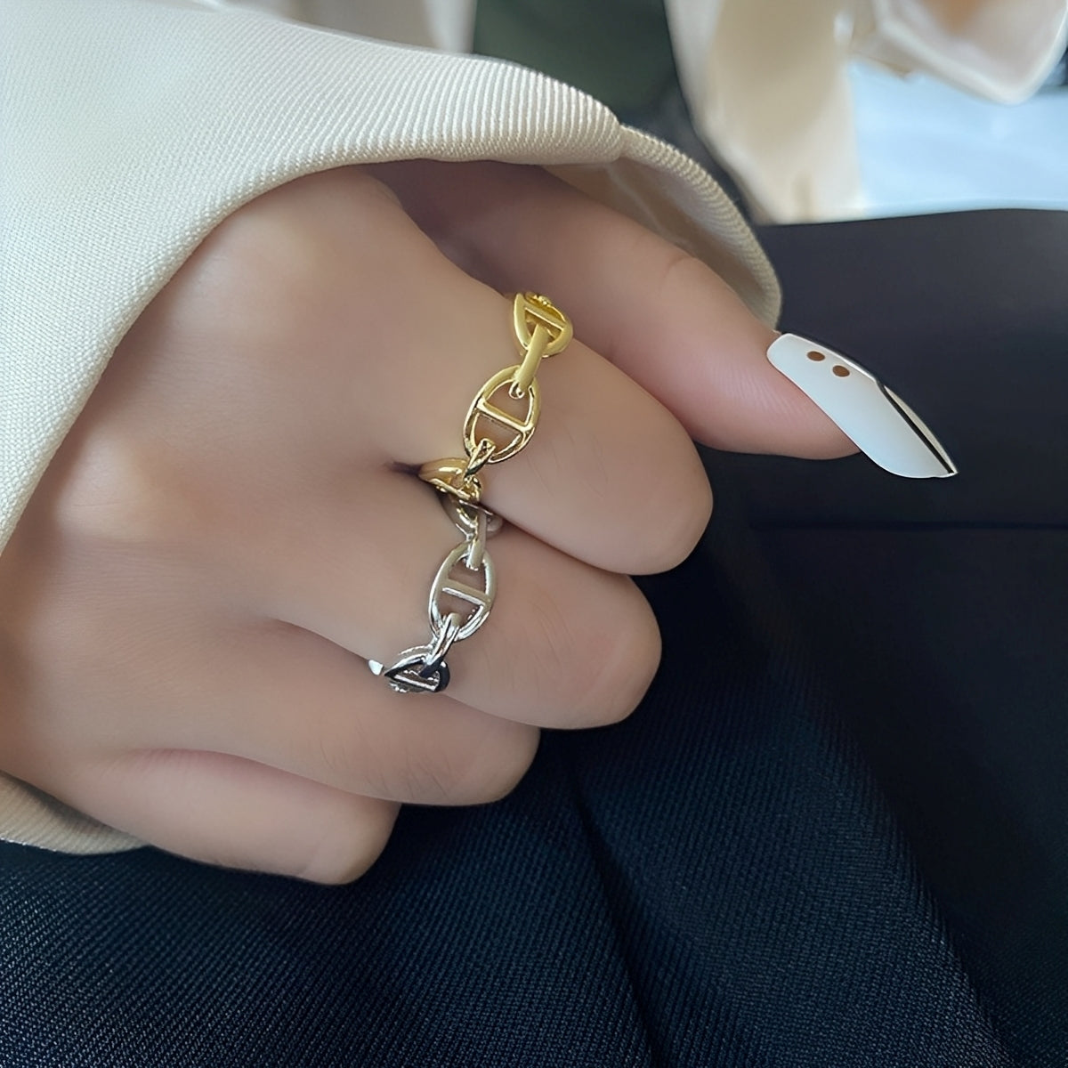 Eliza – Bague Chaîne