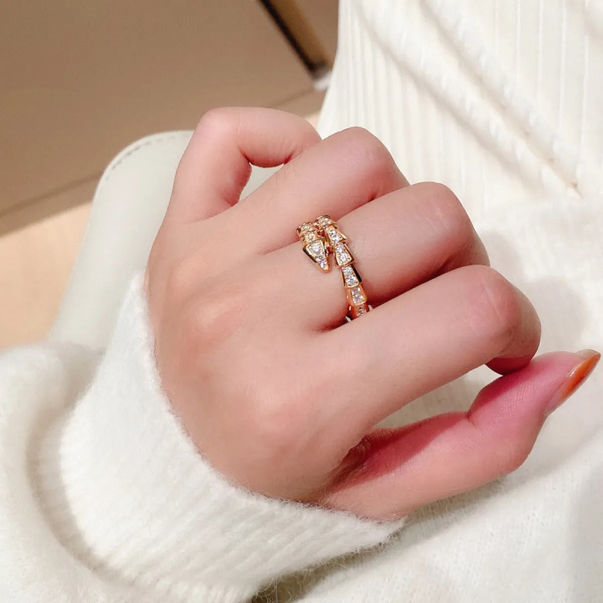 Calixa – Bague Géométrique Cristal