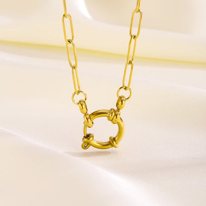 Sheng – Collier Pendentif Fermoir Printanier Doré
