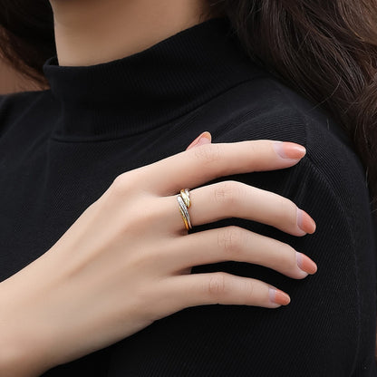 Elaine – Bague S925 en Argent avec Onde d'Eau Irrégulière