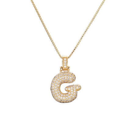 Zie – Collier Initiale Bulles Pavées