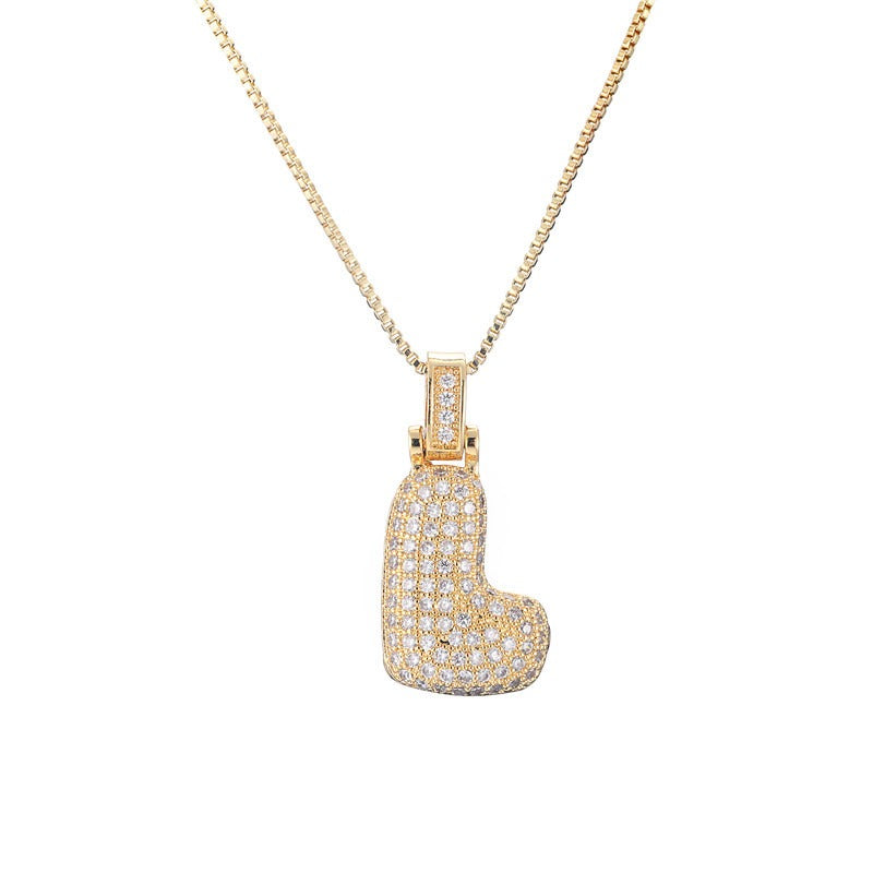 Zie – Collier Initiale Bulles Pavées