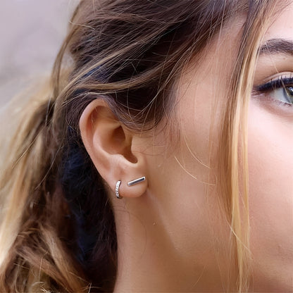 Amandine – Boucles d'oreilles Rondes Géométriques Micro-Pavées