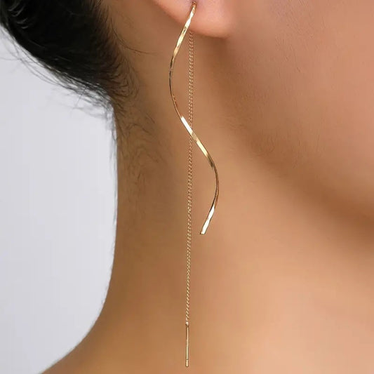 Adison – Boucles d'oreilles à franges spirales