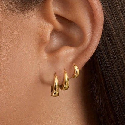 Aurya – Boucles d’Oreilles Simples et Brillantes en Or
