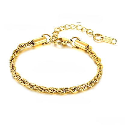 Ines – Bracelet Torsadé en Acier Inoxydable