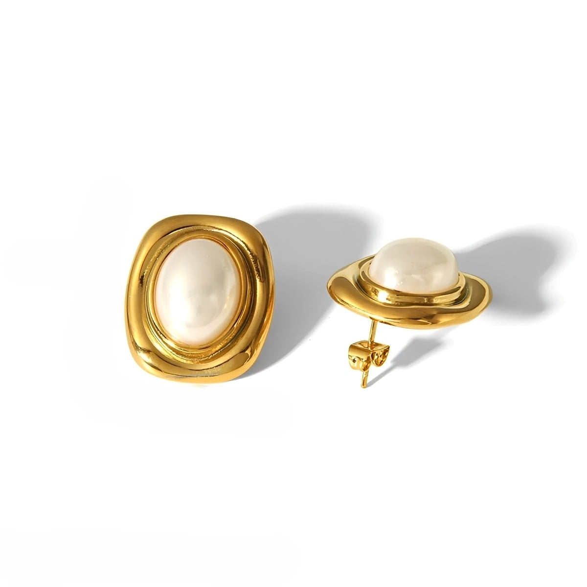 Alessia – Boucles d’Oreilles Vintage Acier Titane Brun