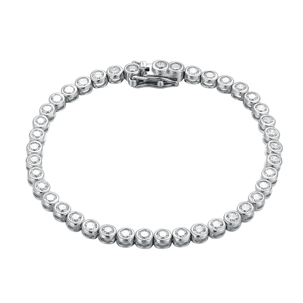Elise – Bracelet Bulles en Argent et Diamants