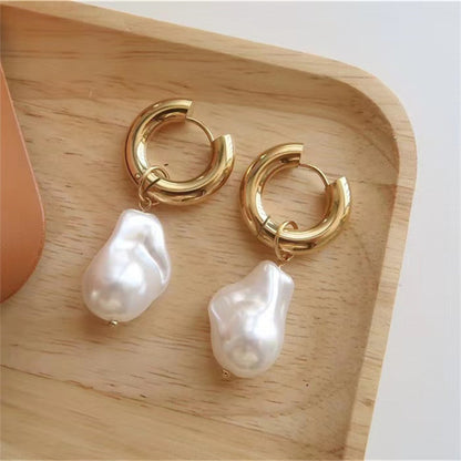 Erina – Boucles d’oreilles en perles baroques