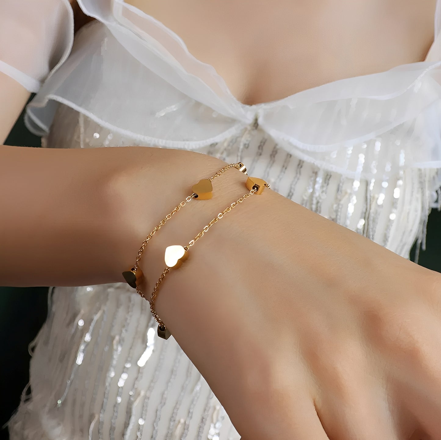 Taylor – Bracelet Double Rang en Acier