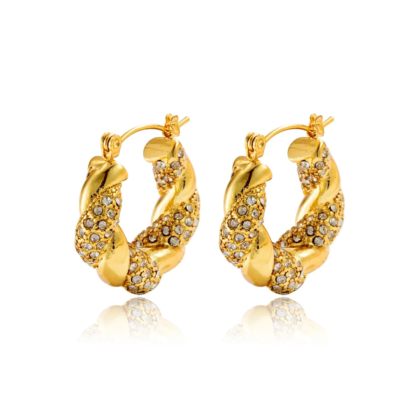 Alix – Boucles d’Oreilles Dorées U Twist