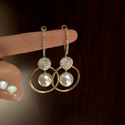 Seraphine – Boucles d’Oreilles Perles de Culture & Zircones Scintillantes