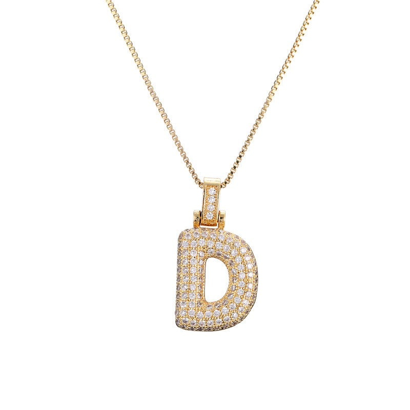 Zie – Collier Initiale Bulles Pavées